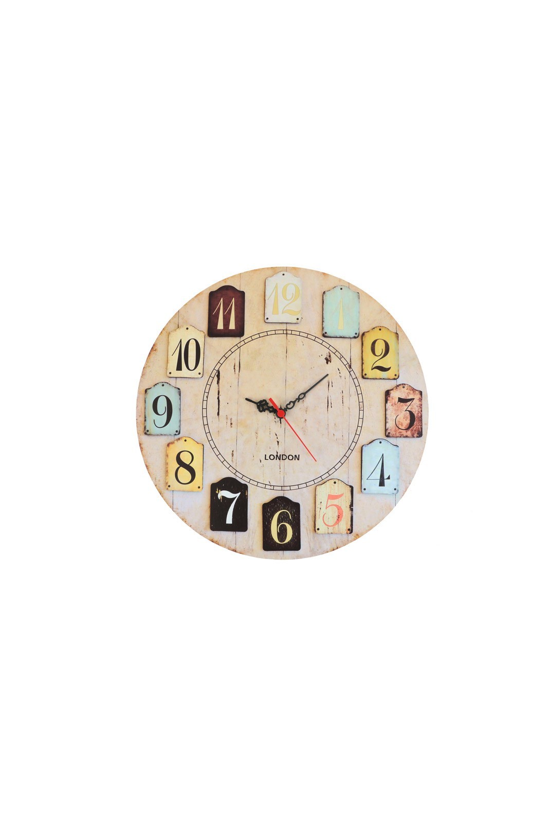 Horloge décorative en MDF - Multicolore - 40cm(Diamètre) - 238HMA3143