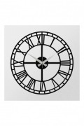 Horloge murale décorative en Métal - Noir - 48x48cm - 279ENZ1402