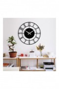 Horloge murale décorative en Métal - Noir - 48x48cm - 279ENZ1411