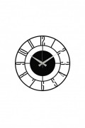 Horloge murale décorative en Métal - Noir - 48x48cm - 279ENZ1411