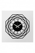 Horloge murale décorative en Métal - Noir - 48x48cm - 279ENZ1412