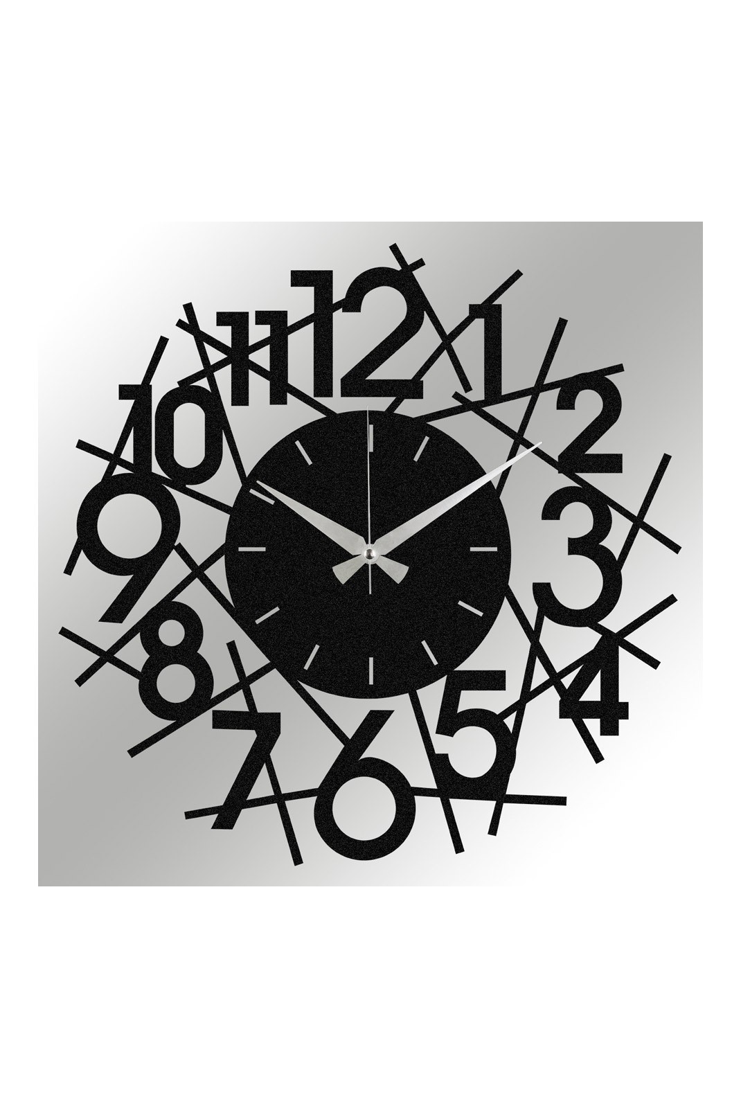 Horloge murale décorative en Métal - Noir - 48x48cm - 279ENZ1829