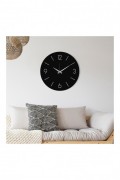 Horloge murale décorative en Métal - Noir - 48x48cm - 279ENZ1832