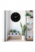 Horloge murale décorative en Métal - Noir - 48x48cm - 279ENZ1832