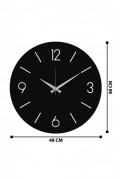 Horloge murale décorative en Métal - Noir - 48x48cm - 279ENZ1832