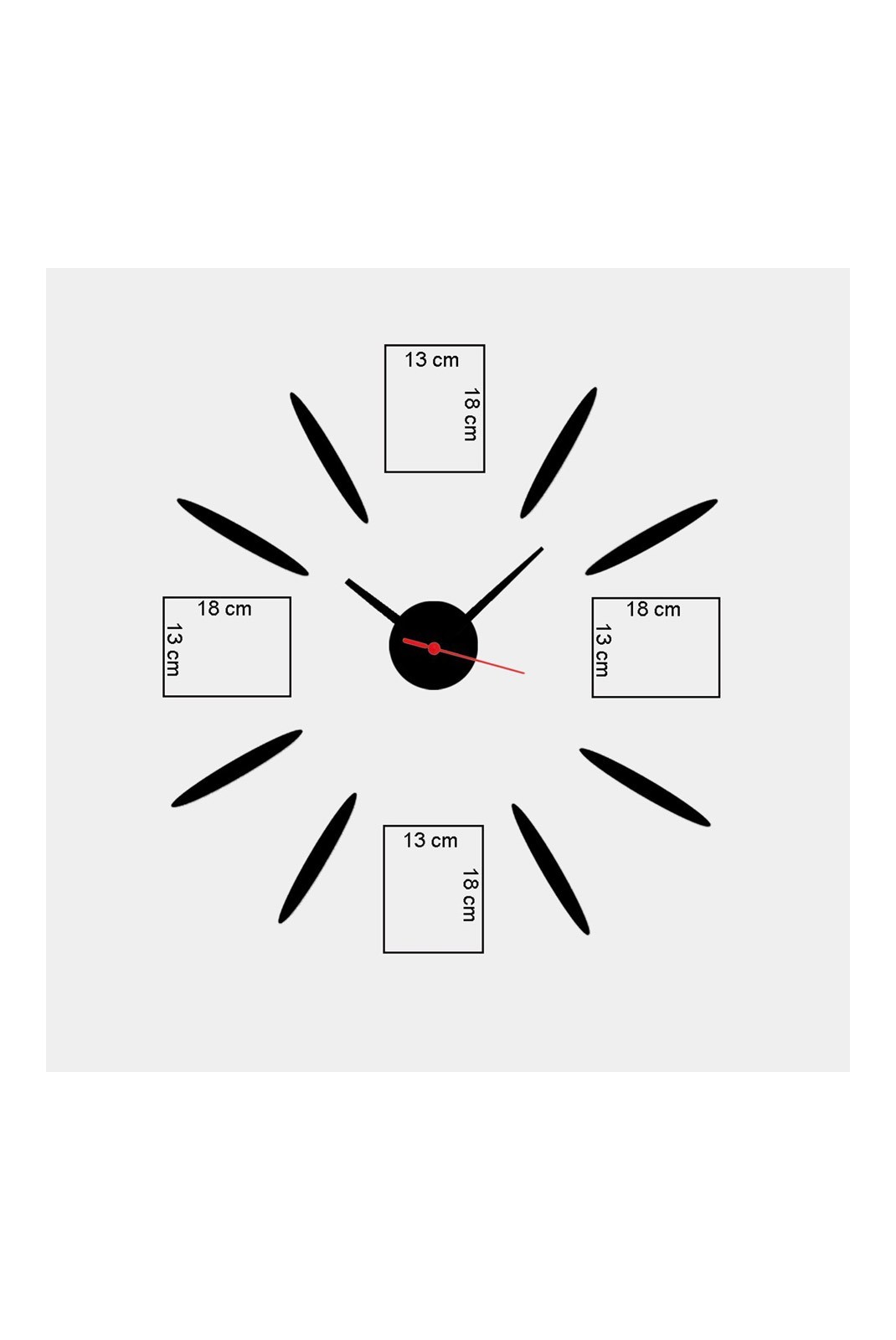 Horloge décorative en MDF - Multicolore - 50x50cm - 305MRY1144