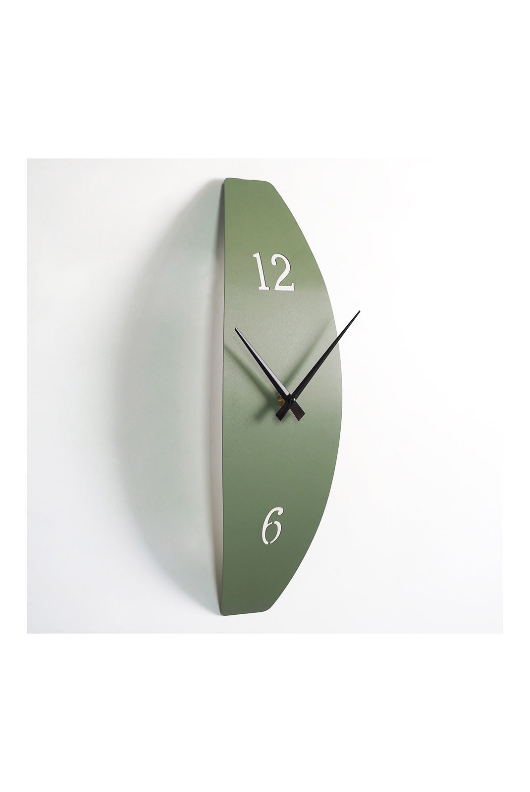 Horloge murale décorative en Métal - Vert - 15x46cm - 507ATP1222