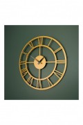 Horloge murale décorative en Métal - Or - 49x49cm - 507ATP1521