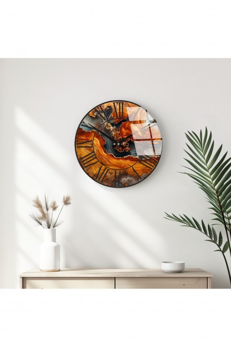 Horloge murale décorative en Verre - Multicolore - 40cm(Diamètre) - 884ASF1103