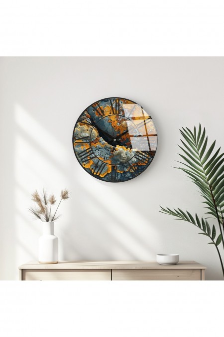 Horloge murale décorative en Verre - Multicolore - 40cm(Diamètre) - 884ASF1104