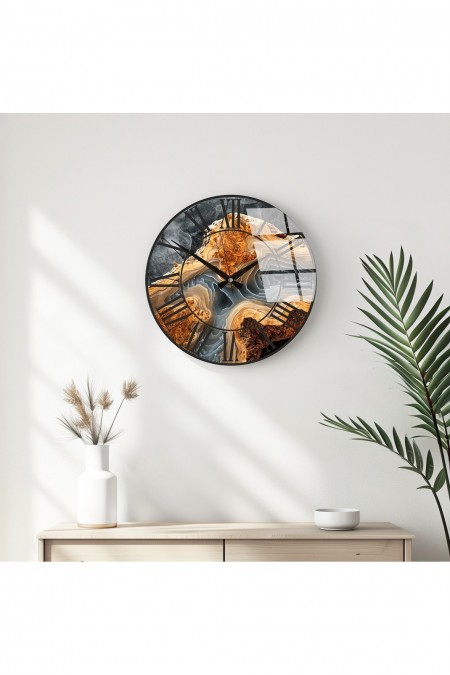 Horloge murale décorative en Verre - Multicolore - 40cm(Diamètre) - 884ASF1105