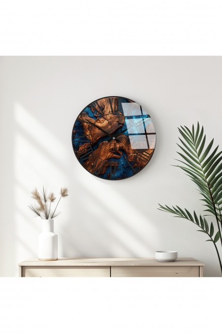 Horloge murale décorative en Verre - Multicolore - 40cm(Diamètre) - 884ASF1106