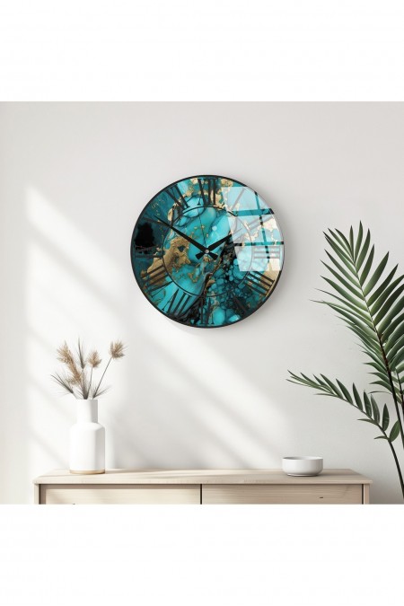 Horloge murale décorative en Verre - Multicolore - 40cm(Diamètre) - 884ASF1107