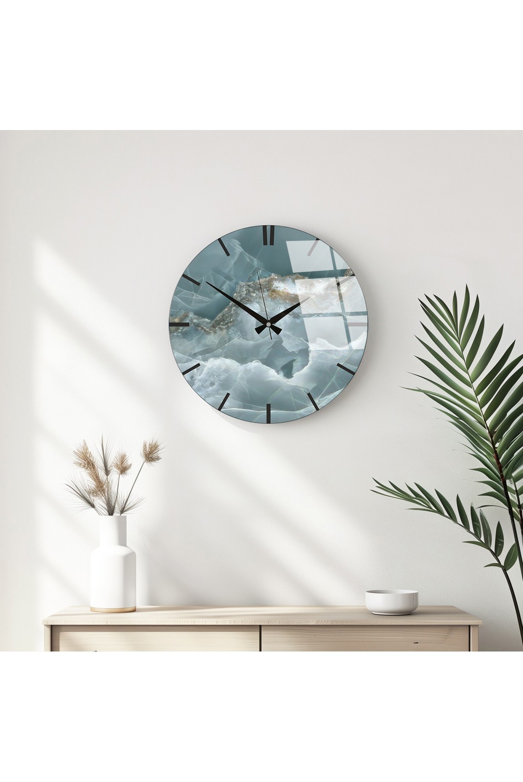 Horloge murale décorative en Verre - Multicolore - 40cm(Diamètre) - 884ASF1109