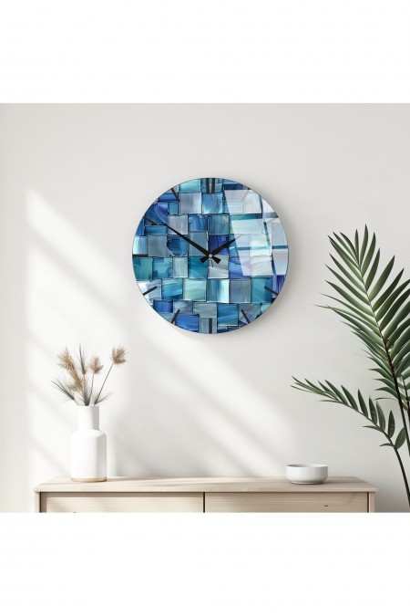 Horloge murale décorative en Verre - Multicolore - 40cm(Diamètre) - 884ASF1111