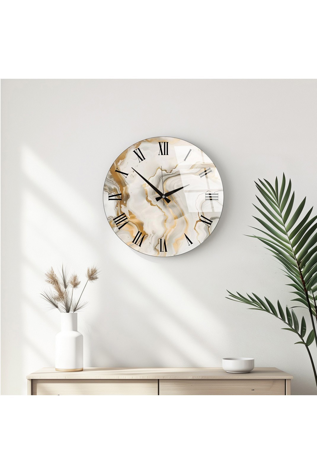 Horloge murale décorative en Verre - Multicolore - 40cm(Diamètre) - 884ASF1112