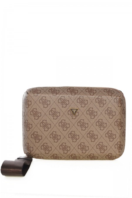 Pochette cubique rigide Modena monogramme Guess jeans BEIGE/BROWN PMMOLO P4432