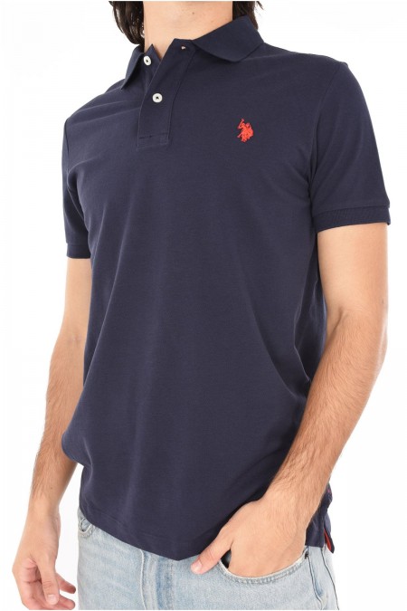 Polo 100% coton piqué King U.S. Polo Assn. 179 marine 67355-179