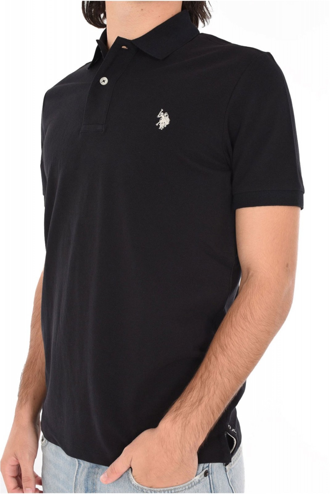 Polo 100% coton piqué King U.S. Polo Assn. 199 noir 67355-199