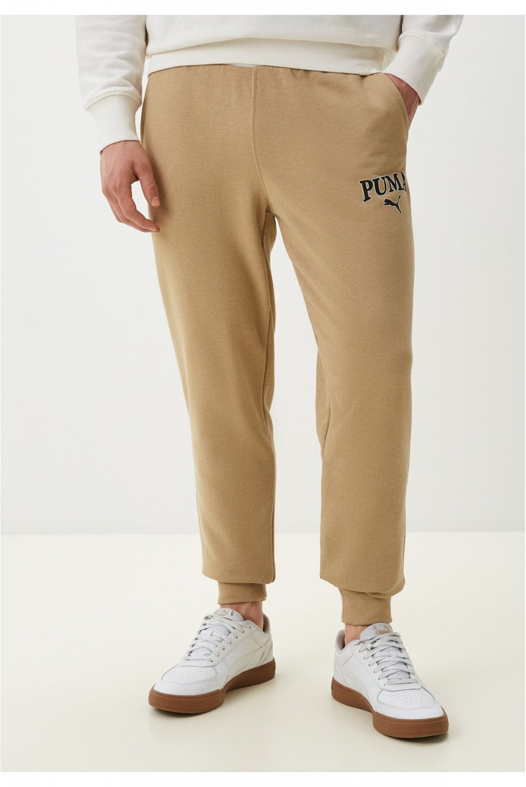 Jogger droit gros logo Puma Prairie Tan 678972