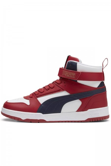 Basket montante Rebound Puma PUMA White-New Navy-Club Red 385839