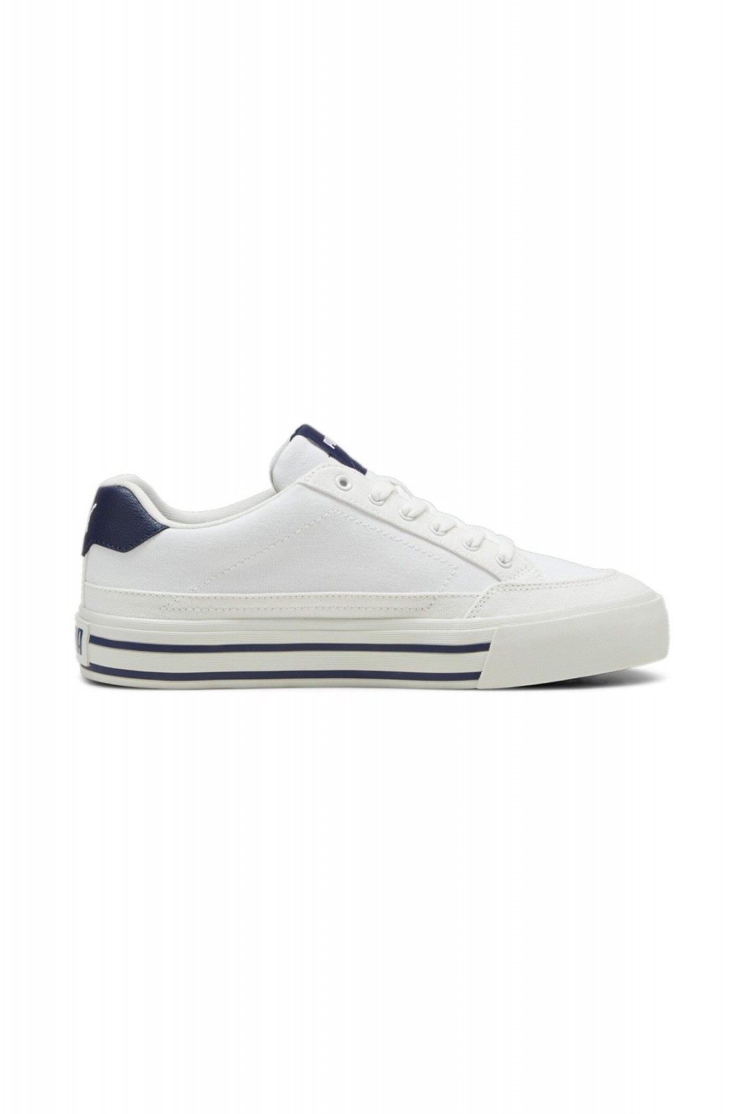 Basket toile Court classic Puma 04  White-PUMA Navy-Vapor Gray 396353