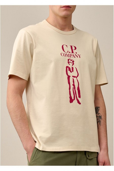 T-shirt - C.P. COMPANY - Beige - 16CMTS145A-006203W_402