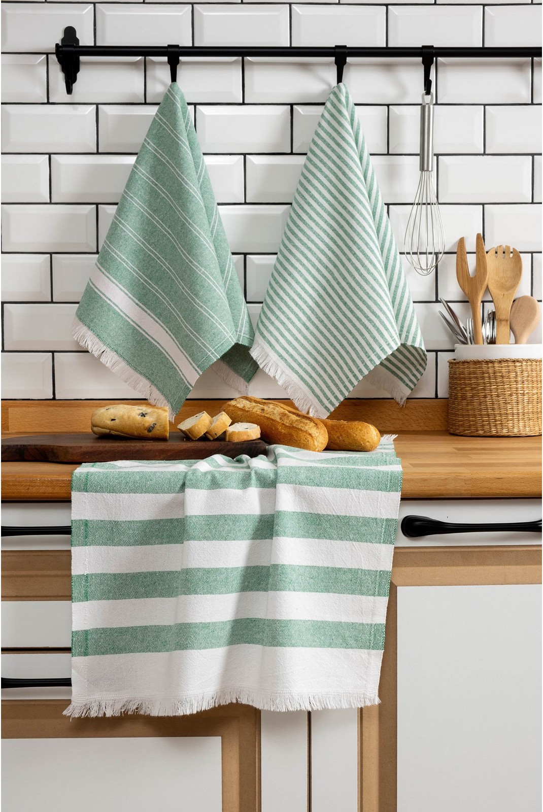 Ensemble de serviettes à main (3 pièces) - 45x65cm - Green - 1704