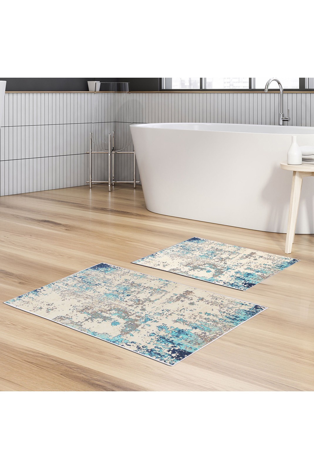 Ensemble de tapis de bain (2 pièces) - 50x60/60x100 - Multicolor - 1657