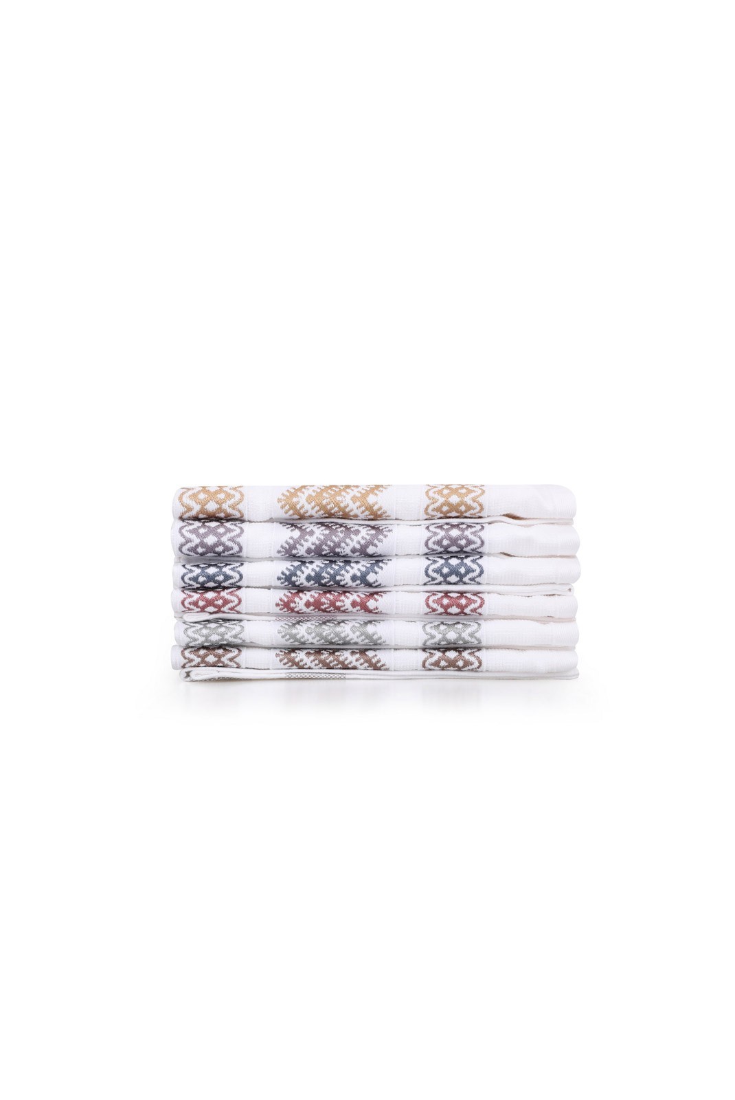 Ensemble de serviettes de toilette (6 pièces) - 40x60cm - White / Brown / Yellow / Dark Blue / Purple / Grey - 1191