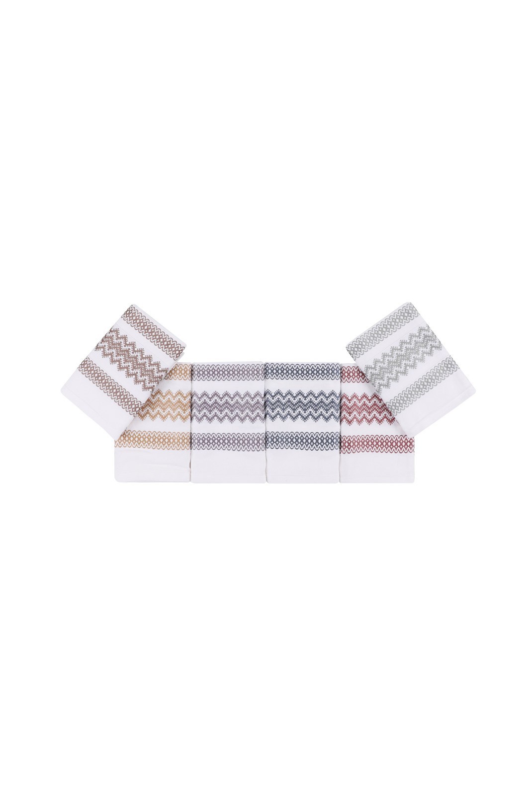 Ensemble de serviettes de toilette (6 pièces) - 40x60cm - White / Brown / Yellow / Dark Blue / Purple / Grey - 1191