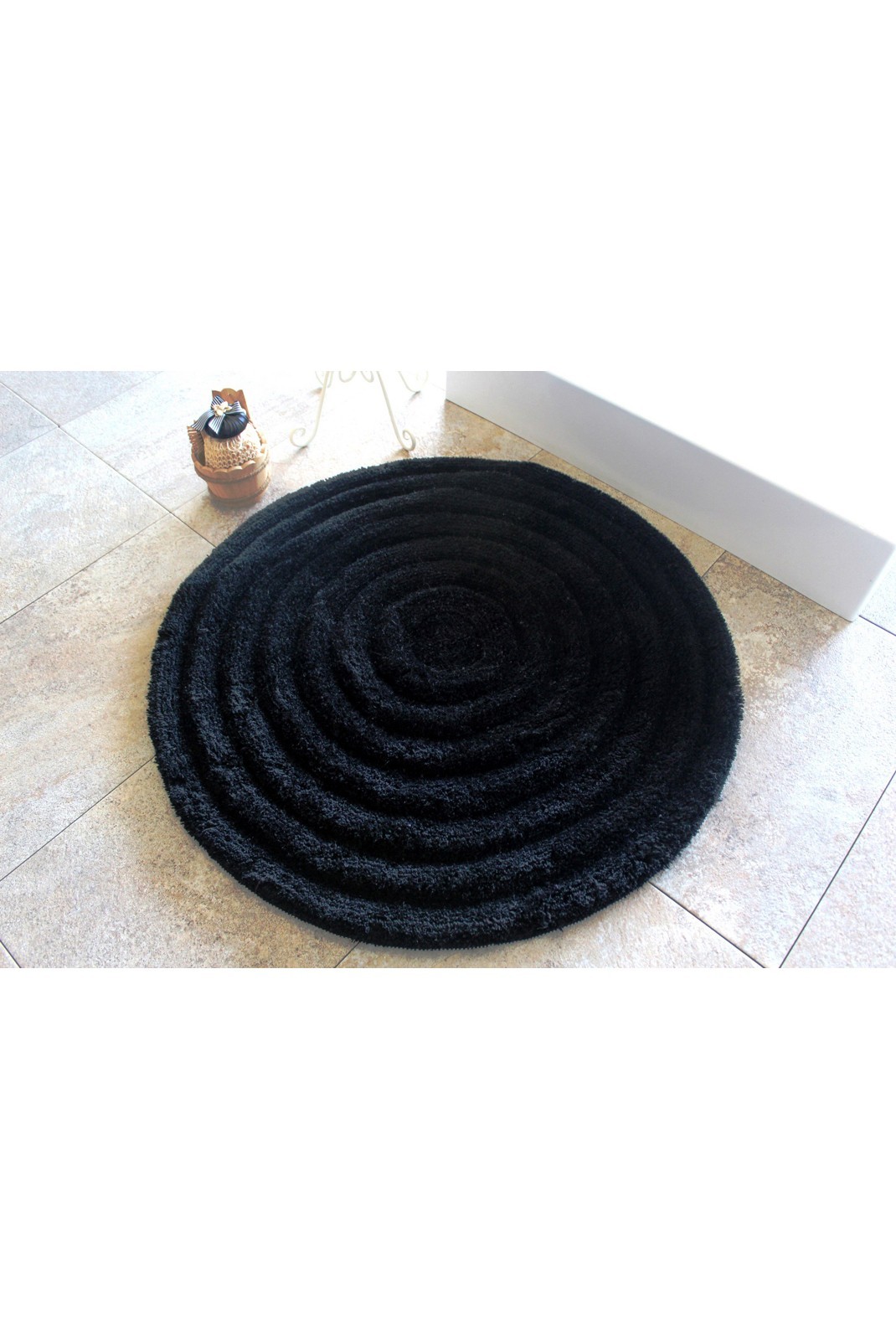 Tapis de bain en Acrylique - 90cm - Black - 1006