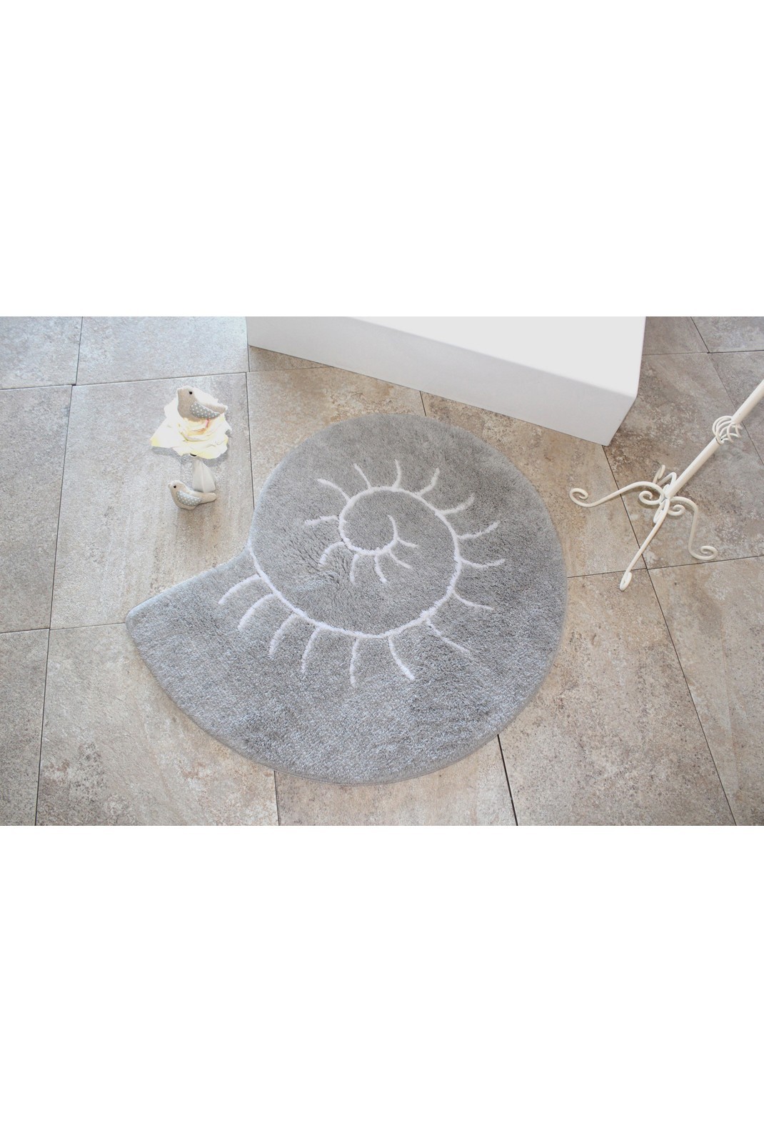 Tapis de bain en Acrylique - 90x90cm - Grey - 1024