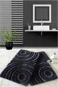 Ensemble de tapis de bain en Acrylique (3 pièces) - 40x60cm/50x60cm/60x100cm - Black - 2021