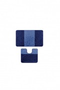 Ensemble de tapis de bain (2 pièces) - 50x60cm/60x100cm - Blue / Dark Blue - 1085