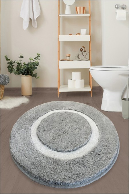 Tapis de bain en Acrylique - 90cm - Grey - 5391