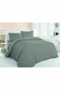 Ensemble de housse de couette renforcé pour lit king size - 240x220 - Dark Grey - 473