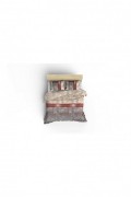 Ensemble de housse de couette Super King - 260x220 - Cream / Beige / Grey / Claret Red / White - 495