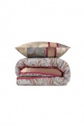 Ensemble de housse de couette Super King - 260x220 - Cream / Beige / Grey / Claret Red / White - 495