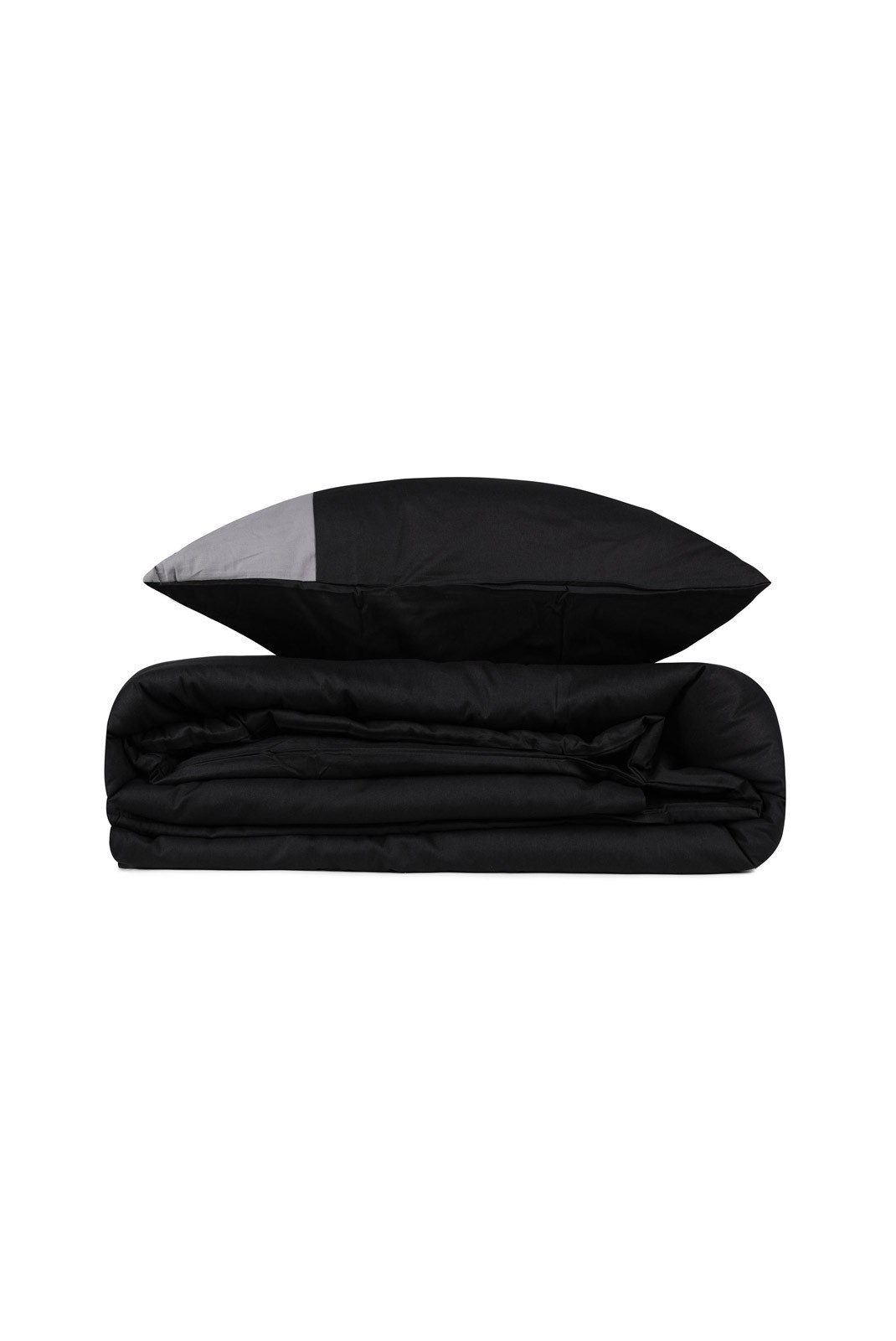 Ensemble de housse de couette simple renforcé - 140x200 - Black / Grey - 694