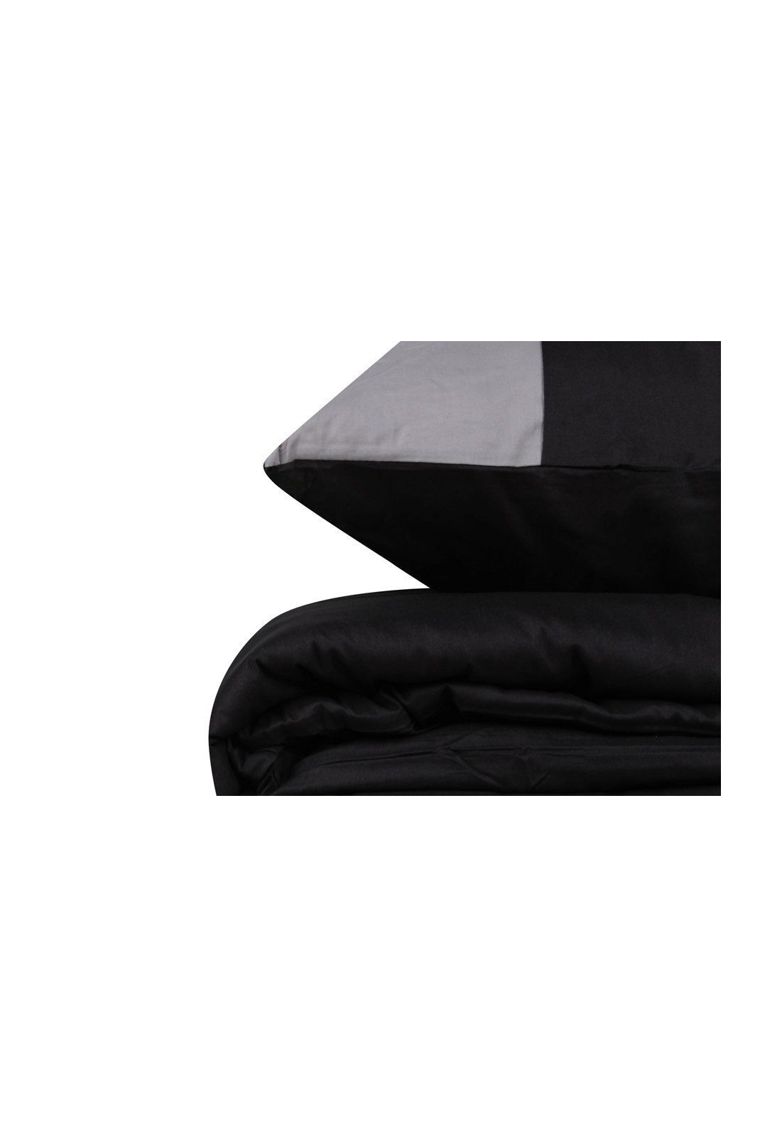 Ensemble de housse de couette simple renforcé - 140x200 - Black / Grey - 694