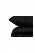 Ensemble de housse de couette en satin pour lit king size - 240x220 - Black - 492