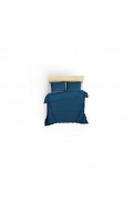 Ensemble de housse de couette en satin pour lit super king size - 260x220 - Blue - 907