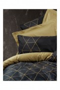 Ensemble de housse de couette renforcé Super King - 260x220 - Gold / Black - 268