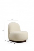 Fauteuil à oreilles - Bouclet White - 560ARE1736