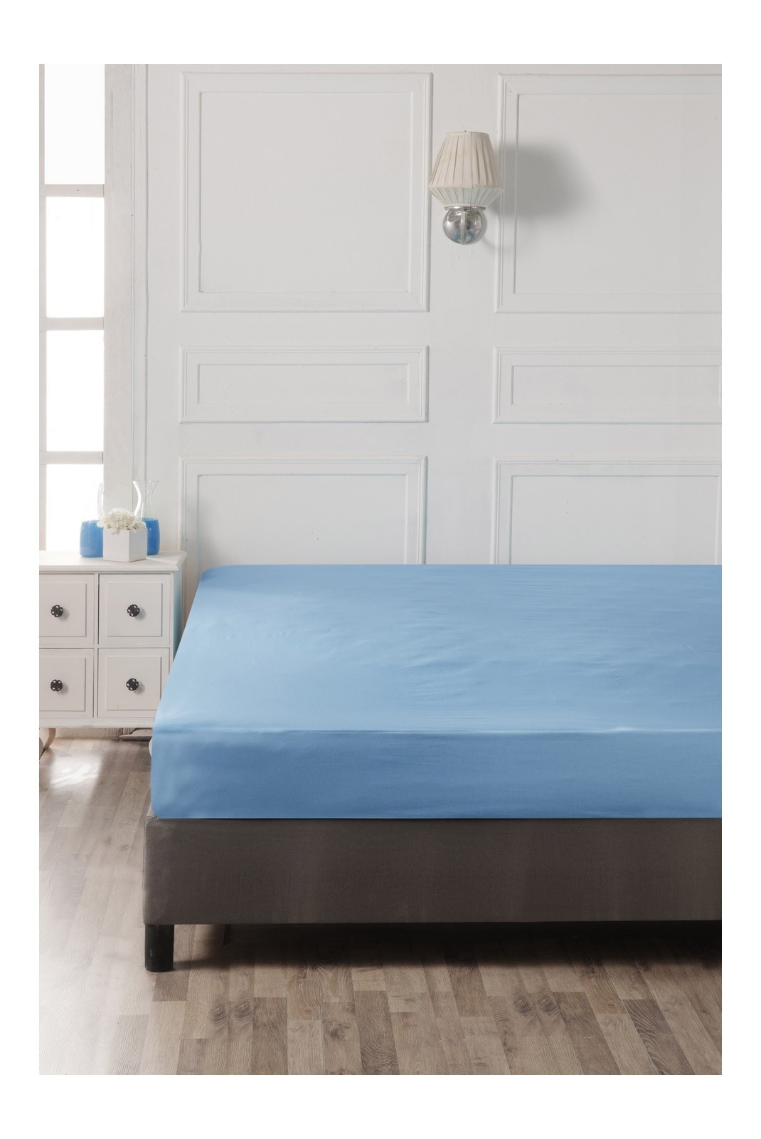 Drap housse simple renforcé - 90x190+25 - Blue - 002