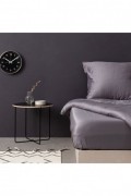 Drap housse simple en satin - 90x190+30 - Dark Grey - 102