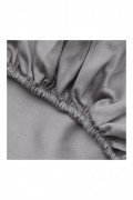 Drap housse simple en satin - 90x190+30 - Dark Grey - 102