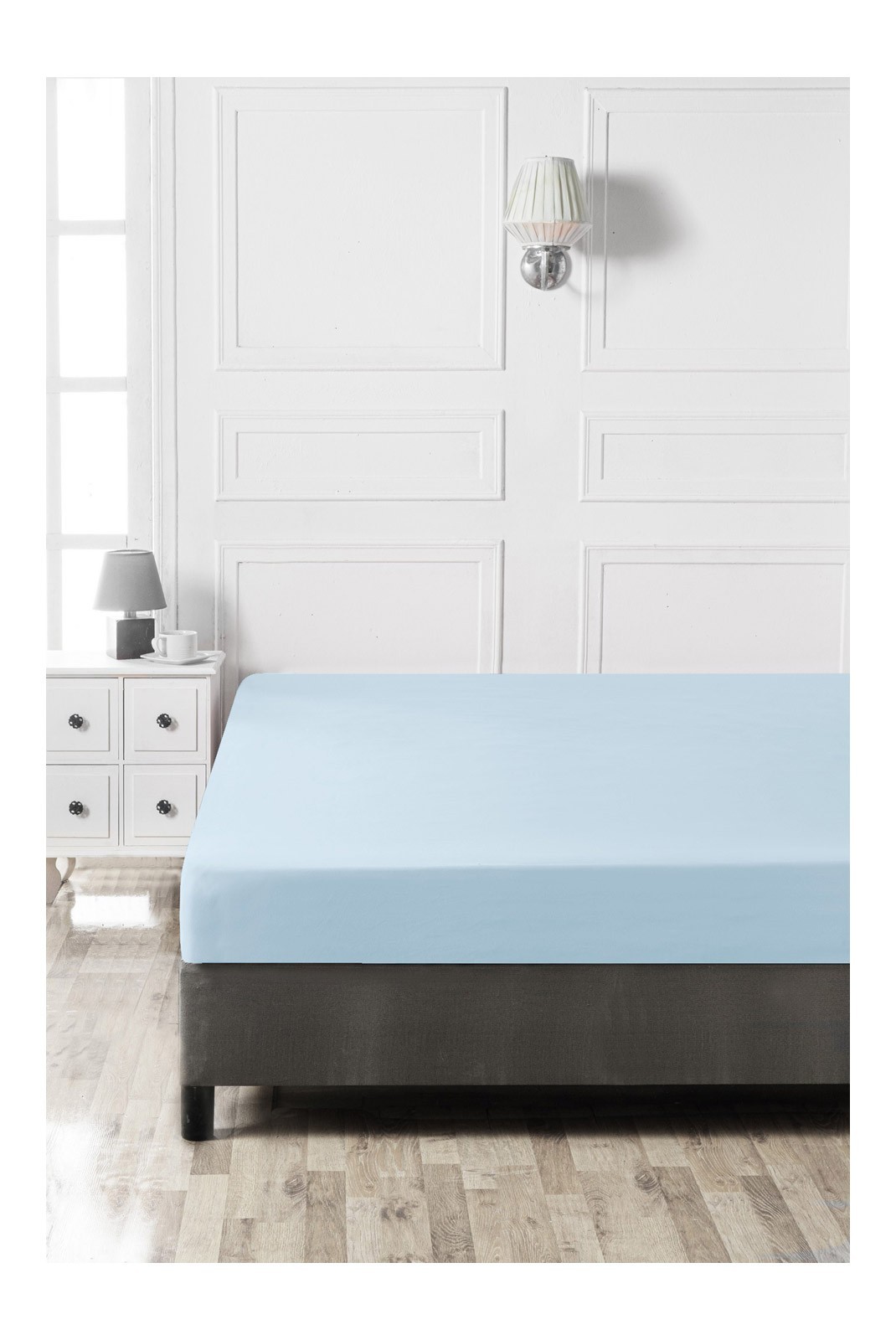 Drap housse simple renforcé Small - 90x190+30 - Light Blue - 116