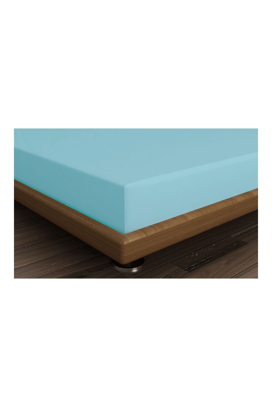 Drap housse simple renforcé Small - 90x190+30 - Turquoise - 118